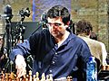 Kramnik in der 18. WM-Blitzrunde 2015 (siegreich gegen Aronjan)