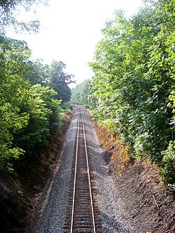 Railroad tracks near Moneta