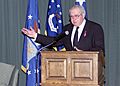 Lieutenant General (LGEN) Edgar S. Harris, Jr. (Retired), Commander, Eighth Air Force, speaks during the Eighth Air Forces 60th Anniversary dinner at Barksdale AFB, Louisiana