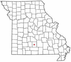 Location of Hartville, Missouri