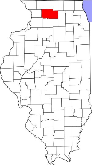 Map of Illinois highlighting Ogle County