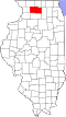 State map highlighting Ogle County