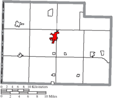 Location of Paulding in Paulding County