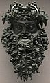 Mascherone di dioniso in bronzo, già attacco di un manico in una situla o simile, 200-100 ac. ca