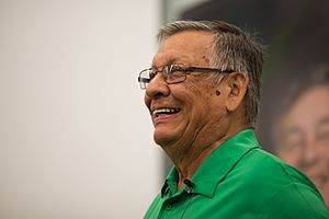 Photograph of Mike Cachagee at the Shingwauk Gathering and Conference