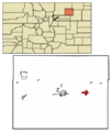 Morgan County Colorado Incorporated and Unincorporated areas Brush Highlighted 0809555