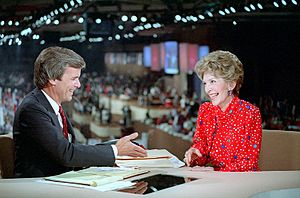 Nancy Reagan in an Interview with Tom Brokaw at the 1984 Republican National Convention in Dallas Texas