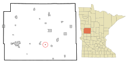 Location of Clitherall, Minnesota