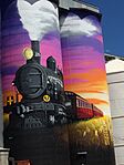 Painted Silos viewed from the Pub at Farrell Flat