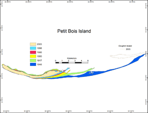Petit Bois Island map