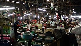 Photo de l'intérieur du marché de Siem Reap - Cambodge