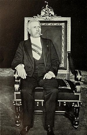 Portrait of president Porfirio Díaz