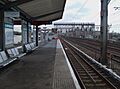 Pudding Mill Lane DLR stn look west