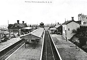 Railway Station - Granville, 1890
