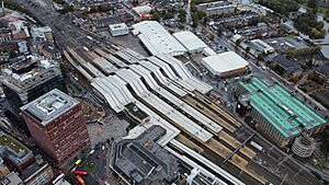 Reading Station drone view