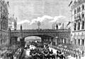 Royal Procession under the Holborn Valley Viaduct, 1869 ILN