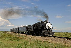 San Luis & Rio Grande Railroad excursion approaching Blanca, CO