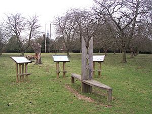 Sculpture in Park Farm Community Cherry Orchard - geograph.org.uk - 1223348