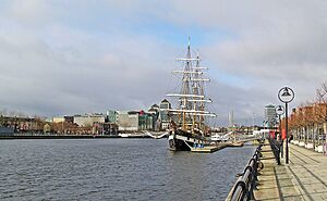 Ship Jeanie Johnston at River Liffey