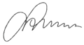 Signature of Aslan Maskhadov