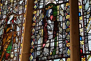 St Frideswide 14th-century window at Christ Church Oxford.jpg