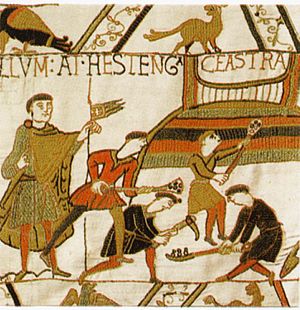 Tapestry by unknown weaver - The Bayeux Tapestry (detail) - WGA24172