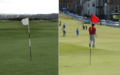The Old Course 7th (white) & 17th (red) flags
