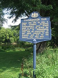 Tiadaghton Elm Historical Marker