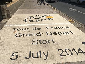 Tour de France Grand Depart marker Leeds