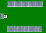 Tute - 2 player game cards and trump position.