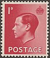 UK stamp KE8 1p red 1936