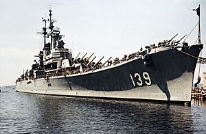USS Salem (CA-139) at Toulon, France, 18 June 1951 (80-G-K-11921).jpg