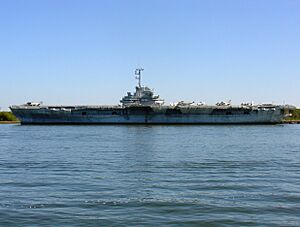 USS Yorktown from Charleston Harbor
