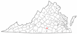 Location of Drakes Branch, Virginia