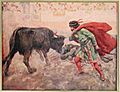 With one blow Pepin cut off the lion's head, and with a second the bull's