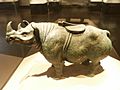 Xihan rhino, gold & silver inlays