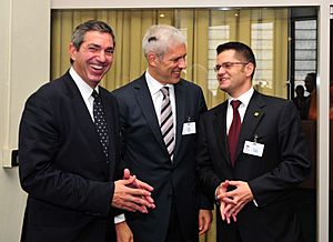 ΥΠΕΞ Σ. Λαμπρινίδης με Πρόεδρο Σερβίας Β. Tadic και ΥΠΕΞ Σερβίας V. Jeremic