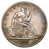 1839 P$1 Name Omitted (Judd-104 Restrike) (obv)