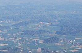 Aerial view of Rumendingen village and surroundings