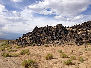 2014-07-18 17 02 18 Close view of the west edge of the Black Rock Lava Flow, Nevada