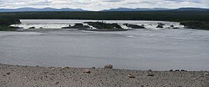 2094 Schist Falls - view from across the river (pano)