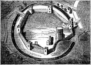 Ancient plan of Oxford Castle