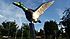 Mallard duck sculpture in Andrew, Alberta : 23 Foot (7.2 Metre) Wingspan. Weighs 1 tonne.