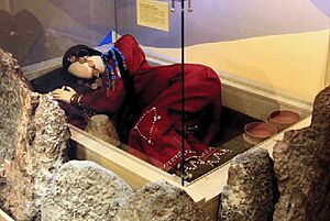 Andronovo culture. Reconstruction of a burial. Lisakovsk Museum of History and Culture of the Upper Tobol River Area