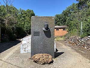 Busto a Manuel Blanco en Navianos de Alba su pueblo natal