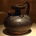 CMOC Treasures of Ancient China exhibit - black glazed jug with rooster head