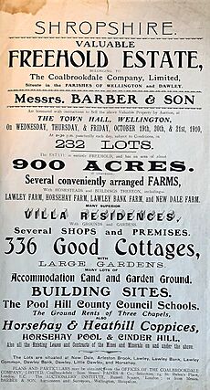 Coalbrookdale Company auction poster - 1910
