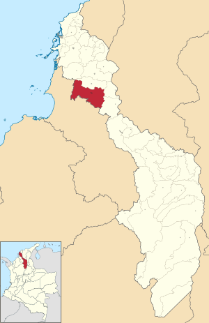 Location of the municipality and town of El Carmen de Bolívar in the Bolívar Department of Colombia