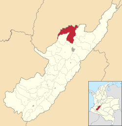 Location of the municipality and town of Aipe in the Huila Department of Colombia