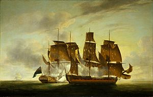 Combat de la fregate Amazone et du HMS Santa Margarita juillet 1782.jpg